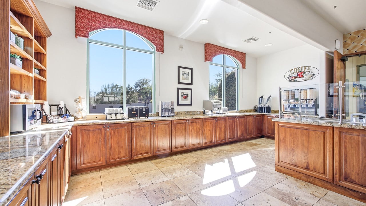 The kitchen at The Peaks at Santa Rita