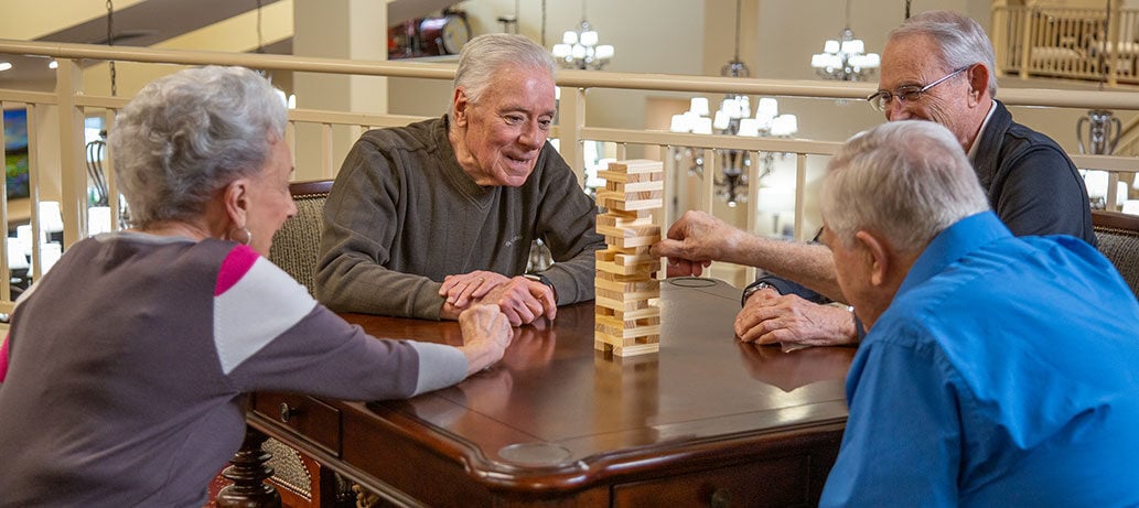 Residents enjoying activities and events at The Peaks at Santa Rita